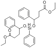 3,8,10-Trioxa-9-silatetradecan-14-oic acid, 4-oxo-7,9,11-triphenyl-, e thyl ester 结构式