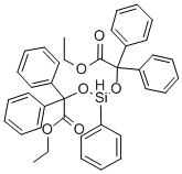3,5,8-Trioxa-4-siladecanoic acid, 7-oxo-2,2,4,6,6-pentaphenyl-, ethyl  ester Structure