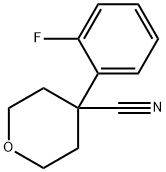 4-(2-Fluorophenyl)tetrahydropyran-4-carbonitrile, 97+% Structure