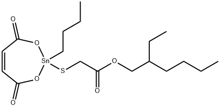2-ethylhexyl [(2-butyl-4,7-dihydro-4,7-dioxo-1,3,2-dioxastannepin-2-yl)thio]acetate 结构式
