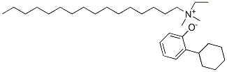 ethylhexadecyldimethylammonium 2-cyclohexylphenolate Structure
