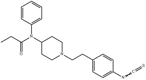 N-[1-[2-(4-イソチオシアナトフェニル)エチル]-4-ピペリジニル]-N-フェニルプロパンアミド 化学構造式