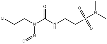 1-(2-クロロエチル)-3-[2-(ジメチルスルファモイル)エチル]-1-ニトロソ尿素 化学構造式