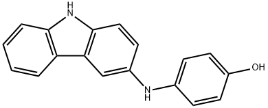 4-[(9H-カルバゾール-3-イル)アミノ]フェノール 化学構造式