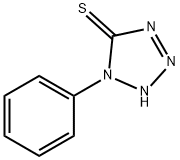 1-フェニル-5-メルカプト-1H-テトラゾール 化学構造式