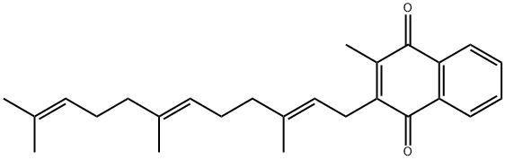 2-Methyl-3-[(2E,6E)-3,7,11-trimethyl-2,6,10-dodecatrienyl]-1,4-naphthalenedione Structure