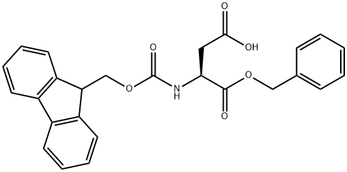 Fmoc-L-Aspartic acid-1-benzyl ester Struktur