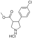 4-(4-CHLOROPHENYL)PYRROLIDINE-3-METHYLCARBOXYLATE HYDROCHLORIDE 结构式