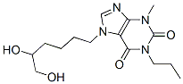 7-(5,6-dihydroxyhexyl)-3-methyl-1-propyl-purine-2,6-dione 结构式