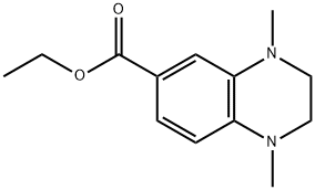 6-Quinoxalinecarboxylic acid, 1,2,3,4-tetrahydro-1,4-diMethyl-, ethyl ester Structure