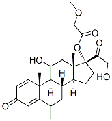 6-methylprednisolone 17-methoxyacetate Structure