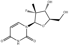 (2'R)-2'-脱氧-2'-氟-2'-甲基脲苷 结构式