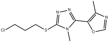 3-[(3-chloropropyl)thio]-4-methyl-5-(4-methyl-1,3-oxazol-5-yl)-4H-1,2,4-triazole Structure
