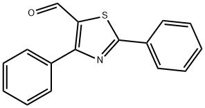 2,4-DIPHENYL-1,3-THIAZOLE-5-CARBALDEHYDE, 864068-85-9, 结构式