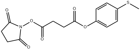 4-(methylmercapto)phenyl succinimidyl succinate Structure