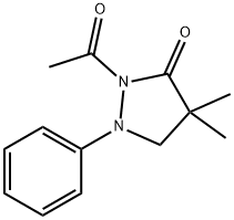 2-acetyl-4,4-dimethyl-1-phenylpyrazolidin-3-one Structure