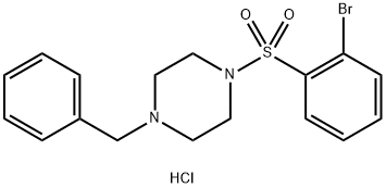 1-BENZYL-4-(2-BROMO-BENZENESULFONYL)-PIPERAZINE HYDROCHLORIDE Structure