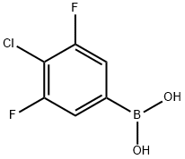 3,5-二氟-4-氯苯硼酸, 864759-63-7, 结构式