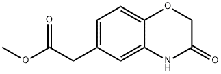 2-(3-オキソ-3,4-ジヒドロ-2H-1,4-ベンゾキサジン-6-イル)酢酸メチル 化学構造式