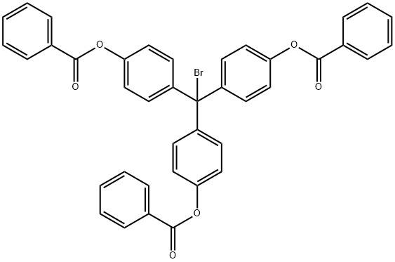 4,4',4''-トリス(ベンゾイルオキシ)トリチルブロミド 化学構造式
