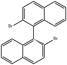 (1R)-2,2'-ジブロモ-1,1'-ビナフタレン 化学構造式