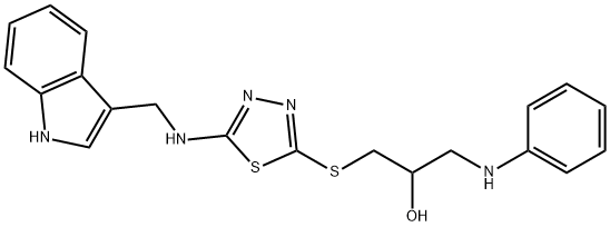 1-anilino-3-[[5-(1H-indol-3-ylmethylamino)-1,3,4-thiadiazol-2-yl]sulfa nyl]propan-2-ol Structure