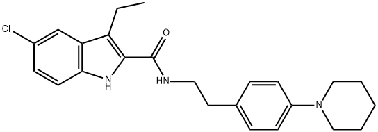 5-chloro-3-ethyl-1H-indole-2-carboxylic  acid  [2-(4-piperidin-1-yl-phenyl)-ethyl]-amide