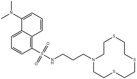 [12]aneNS3,  N-[3-(1,4,7-Trithia-10-aza-10-cyclododecyl)propyl]dansylamide Structure