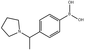 [4-(1-ピロリジン-1-イルエチル)フェニル]ボロン酸 化学構造式