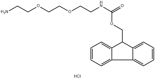 FMOC-1-氨基-3,6-二氧杂-8-辛胺盐酸盐, 868599-73-9, 结构式