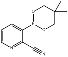 2 -氰基-3-硼酸新戊二醇酯, 868944-75-6, 结构式