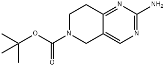2-氨基-7,8-二氢吡啶并[4,3-D]嘧啶-6(5H)-羧酸叔丁酯 结构式