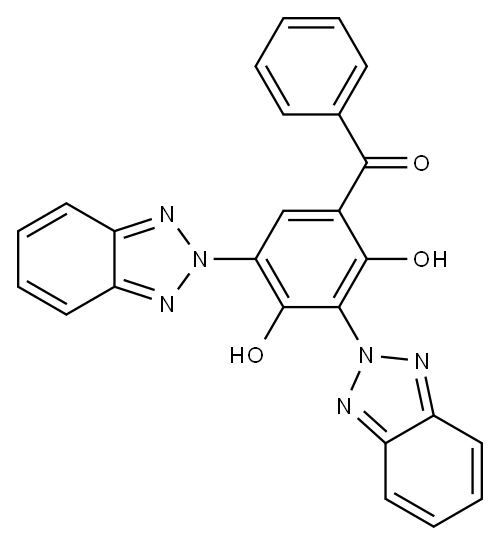 [3,5-bis(2H-benzotrizol-2-yl)-2,4-dihydroxyphenyl]phenyl-Methanone Structure