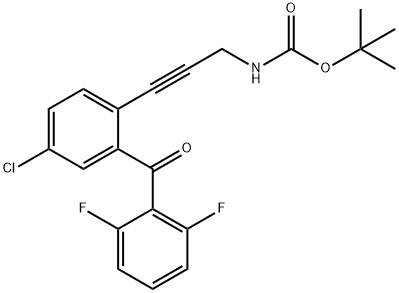 [3-[4-氯-2-(2,6-二氟苄基)苯基]丙基-2-基]氨基甲酸叔丁酯, 869366-03-0, 结构式