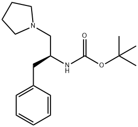(S)-1-N-BOC-2-苯基-1-吡咯-1-基-甲基乙胺, 869377-95-7, 结构式