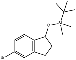 Silane, [(5-bromo-2,3-dihydro-1H-inden-1-yl)oxy](1,1-dimethylethyl)dimethyl- Structure