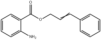 2-アミノ安息香酸3-フェニル-2-プロペニル 化学構造式