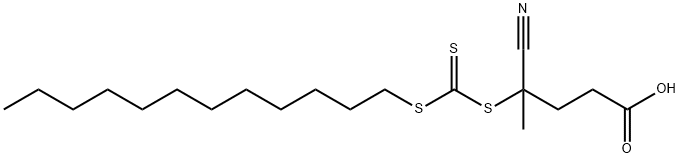 4-Cyano-4-(dodecylsulfanylthiocarbonyl)sulfanylpentanoic acid, min. 97% Struktur