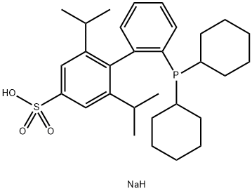 2'-二环己基膦基-2,6-二-I-丙基-4-磺酸根-1,1'-联苯钠水合物 结构式