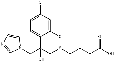 4-[2-(2,4-dichlorophenyl)-2-hydroxy-3-imidazol-1-yl-propyl]sulfanylbut anoic acid Structure