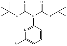 6-(DI-BOC-氨基)-2-溴吡啶 结构式