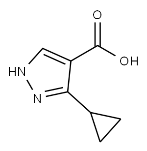 3-环丙基吡唑-4-羧酸, 870704-26-0, 结构式