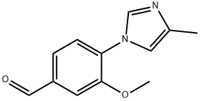 3-甲氧基-4-(4-甲基-1H-咪唑-1-基)苯甲醛, 870837-18-6, 结构式