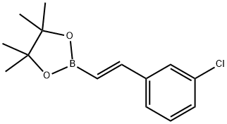 E-2-(3-クロロフェニル)ビニルボロン酸ピナコールエステル 化学構造式