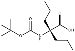 2-[(叔丁氧羰基)氨基]-2-丙基戊酸 结构式