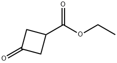3-オキソシクロブチルカルボン酸エチル 化学構造式