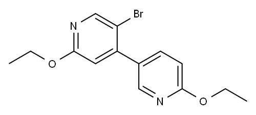 5-溴-2,2'-二乙氧基-4,5'-联砒啶 结构式