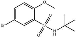 5-溴-N-叔丁基-2-甲氧基苯磺酰胺, 871269-15-7, 结构式