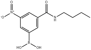3-(N-丁基甲酰氨)-5-硝基苯基硼酸, 871332-89-7, 结构式