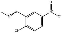 N-[(2-氯-5-硝基苯基)亚甲基]甲胺 结构式